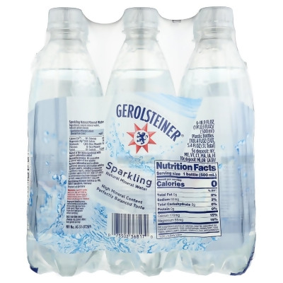Gerolsteiner KHRM00067909 101.4 fl. oz Sparkling Mineral Water - Pack of 6 