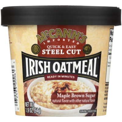 Mccanns Irish Oatmeal KHRM00285657 1.9 oz Instant Oatmeal Cup Maple Brown Sugar 