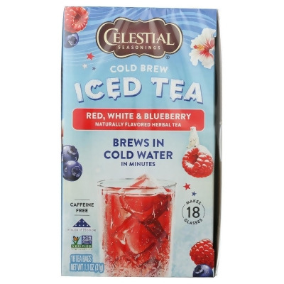 Celestial Seasonings KHCH00377910 Cold Brew Red White Blueberry Tea, 18 Tea Bags 