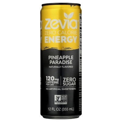 Zevia KHCH00389535 12 fl oz Energy Pineapple Drink 