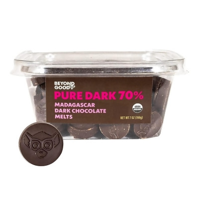 Beyond Good 34583 7 oz 70 Percent Pure Dark Chocolate Melts, Pack of 8 