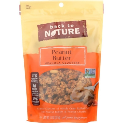 Back to Nature KHLV00293048 11 oz Non GMO Granola Clusters Peanut Butter 