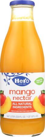 Hero KHLV00138695 33.75 oz Mango Nectar Juice 