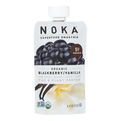Noka 2308138 4.22 oz Organic Blackberry & Vanilla Superfood Smoothie 