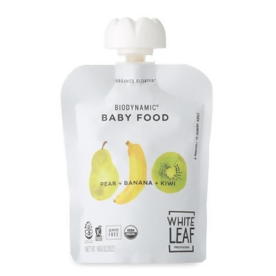 White Leaf Provisions 2407088 3.2 oz Pear Banana Kiwi Baby Food 
