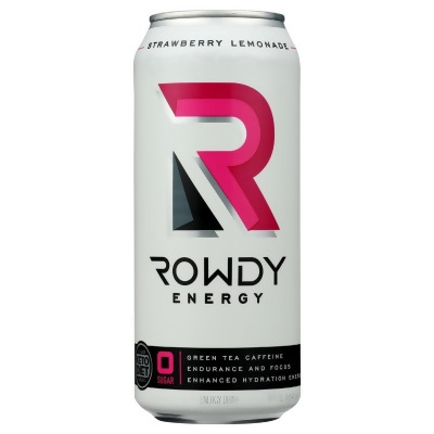 Rowdy Energy KHRM00368488 16 fl oz Strawberry & Lemon Energy Drink 