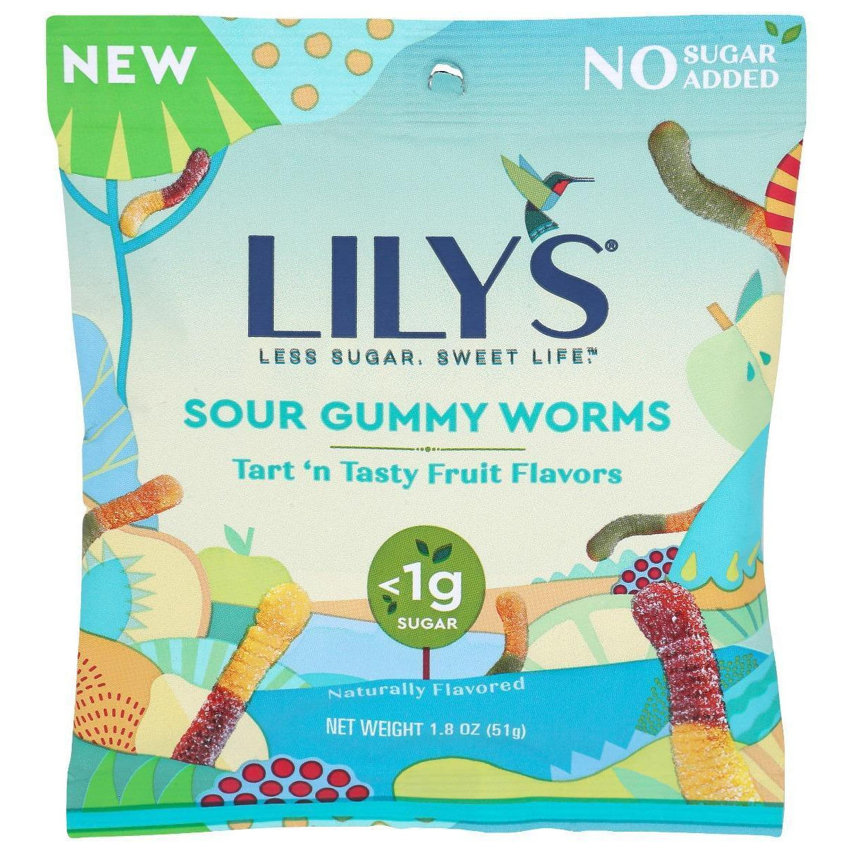 Lilys Sweets KHRM00393077 1.8 oz Worms Sour Gummy