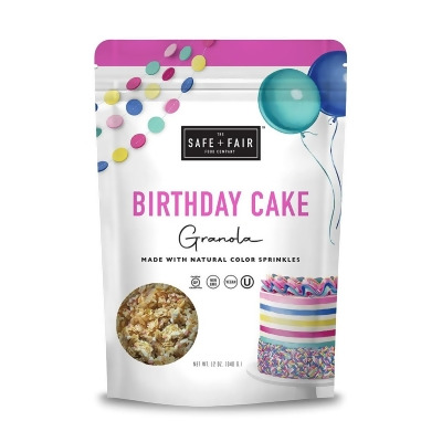 The Safe & Fair Food KHRM00376896 12 oz Birthday Cake Granola 