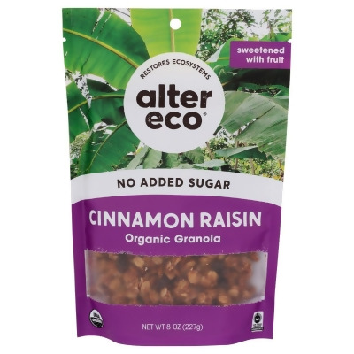 Alter Eco KHCH00392955 8 oz Cinnamon Raisin Organic Granola 