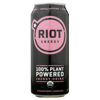 Riot Energy KHCH00393224 16 fl oz Strawberry Lemonade Energy Drink 