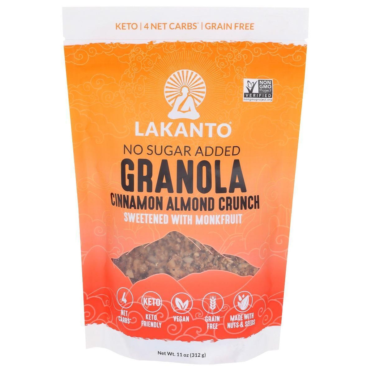Lakanto KHRM00360926 11 oz Cinnamond Almond Crunch Keto Granola