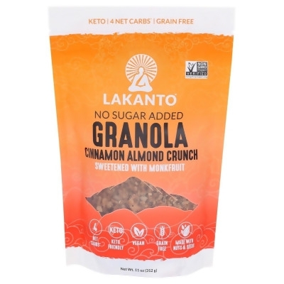 Lakanto KHRM00360926 11 oz Cinnamond Almond Crunch Keto Granola 