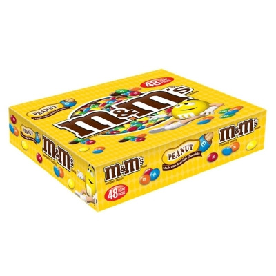 Mars Drinks MMM01232 1.74 oz M&Ms Peanut Chocolate Candy Singles Size Pouches - 48 per Box 