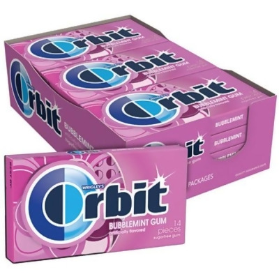 Wrigley WMW21489 Orbit Sugar Free Gum Bubblemint 