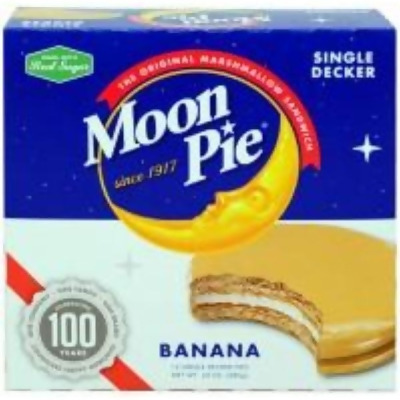 Moonpie 14413BX Single Decker Banana Pie - 2 Boxes of 12 Pies 