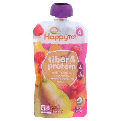 Happy Tot KHRM00000948 4 oz Stage 4 Pears Raspberry Butternut Organic Baby Food 