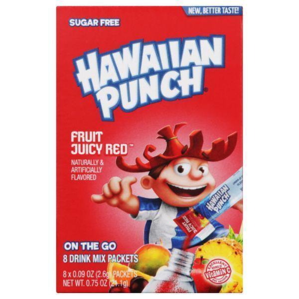 Hawaiian Punch KHRM00356775 0.75 oz Fruit Juicy Red on the Go 8 Drink Mix Packets