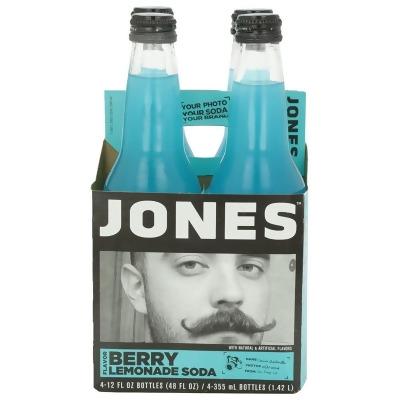 Jones KHRM00024483 48 fl oz Berry Lemonade Soda - Pack of 4 