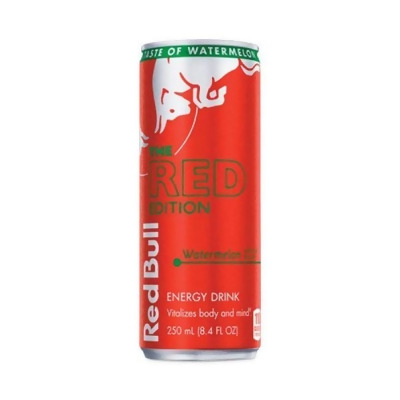 Red Bull RDBRBD45448 8.4 oz Watermelon Energy Drink Beverage - 24 per Case 