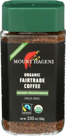 Mount Hagen KHRM00316936 3.53 oz Organic Freeze Dried Instant Decaf Coffee 