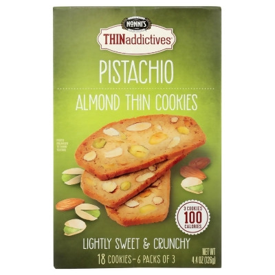 Nonnis KHRM00256095 4.44 oz Pistachio Almond Thin Cookies 