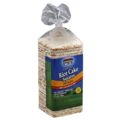 Paskesz KHRM00202496 4.9 oz Square Thin Plain Rice Cake 