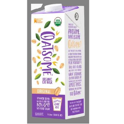 Oatsome 00345558 33.8 fl oz Organic Oat Milk - Pack of 6 