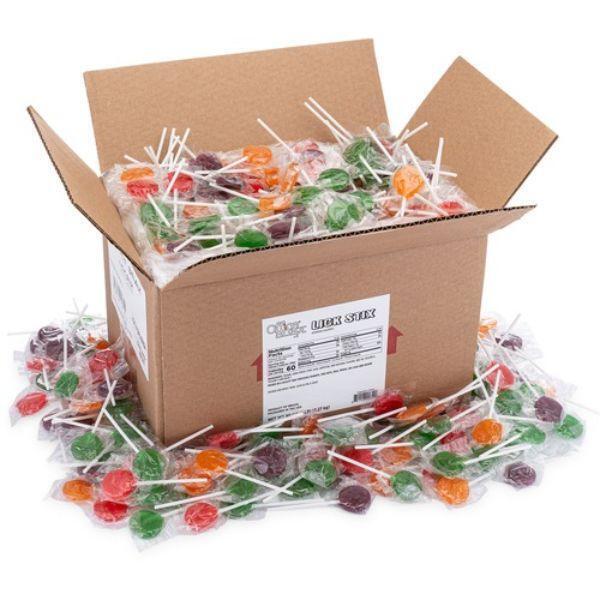 Office Snax OFX00654 5 lbs Lick Stix Lollipop Candy - Assorted Color