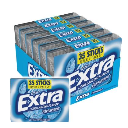Pure Mints Gum 00352696 Peppermint Gum - Pack of 10 