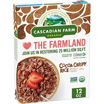 Cascadian Farm 36356 12 oz Organic Cocoa Crispy Rice Cereal, Pack of 10 
