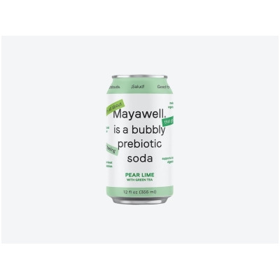 Mayawell KHRM00407310 12 fl oz Pear Lime Prebiotic Soda 