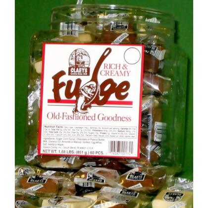 Claeys 6050610 0.08 x 4.25 x 11 in. Chocolate & Vanilla Fudge Mini Bites, 60 Piece - Pack of 60