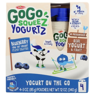 Gogo Squeez KHCH00365828 12 oz Blueberry Yogurt 