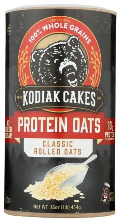 Kodiak KHCH00364876 16 oz Classic Rolled Oats Oatmeal Canister 