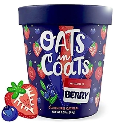 Oats In Coats KHRM00397551 1.59 oz Berry Gluten Free Oatmeal 