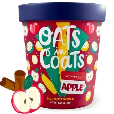 Oats In Coats KHRM00397552 1.59 oz Apple Gluten Free Oatmeal 