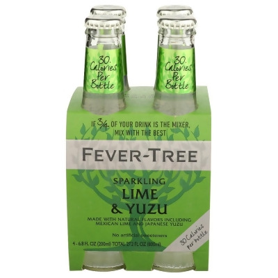 Fever Tree KHRM00377917 27.2 fl oz Sparkling Lime & Yuzu Juice Beverage 