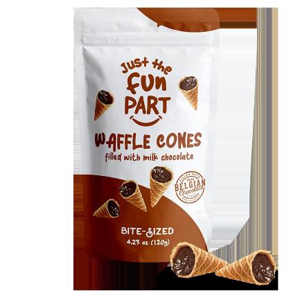 Just The Fun Part KHRM00396786 4.23 oz Milk Chocolate Waffle Cone Mini 