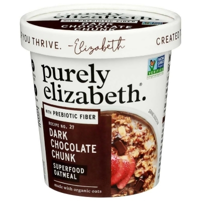 Purely Elizabeth KHRM00399221 1.76 oz Dark Chocolate Chunk Superfood Oat Cup with Prebiotic Fiber 