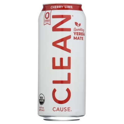 Clean Cause KHRM00363052 16 fl oz Cherry Lime Sparkling Yerba Mate 
