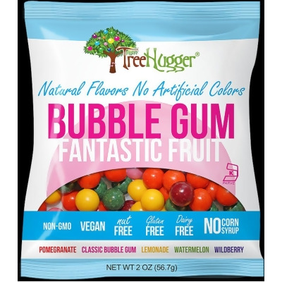 Tree Hugger 8-56293-00325-5 All Natural Bubble Gum 2 oz Bag Fantastic Fruit- 12 pack 