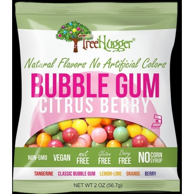 Tree Hugger 8-56293-00324-8 All Natural Bubble Gum 2 oz Bag Citrus Berry- 12 pack 