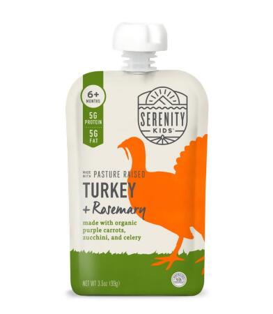 Serenity Kids HG2807337 3.5 oz Turkey Plus Rosemary Baby Food Pouch - Case of 6 