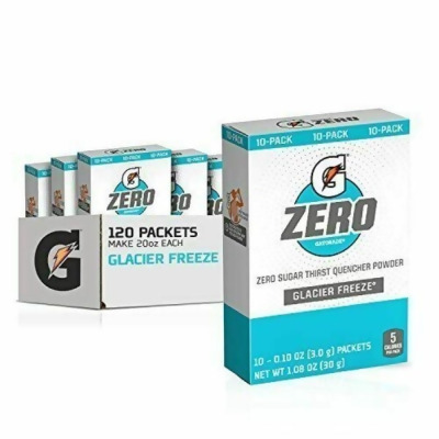 Quaker Foods & Beverages 115675 Glacier Freeze Gatorade Zero Powder, Pack of 10 - Case of 12 