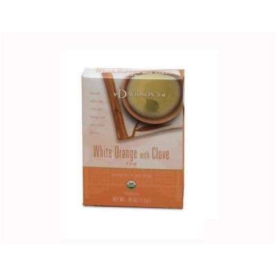 Davidson Organic Tea 2243 White Orange With Clove Tea- Box of 8 