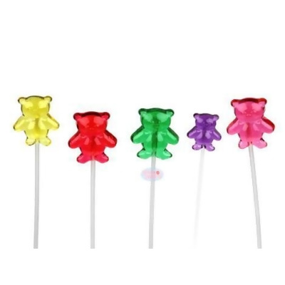 Sparko Sweets P9400Br Teddy Bear Candy Lollipops- 1-pack with 120 Pieces 