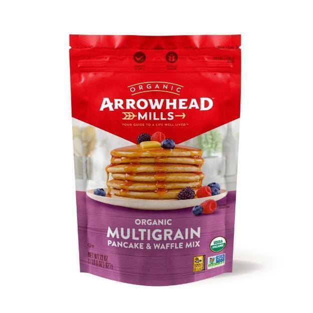 Arrowhead Mills KHRM02200857 22 oz Organic Multigrain Pancake Waffle Mix