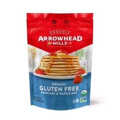 Arrowhead Mills KHRM02200853 22 oz Organic Gluten Free Pancake Waffle Mix 