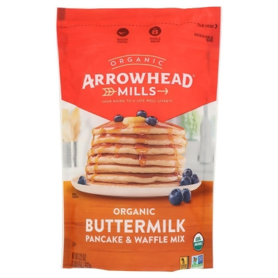 Arrowhead Mills KHRM02200852 22 oz Organic Buttermilk Pancake Waffle Mix 