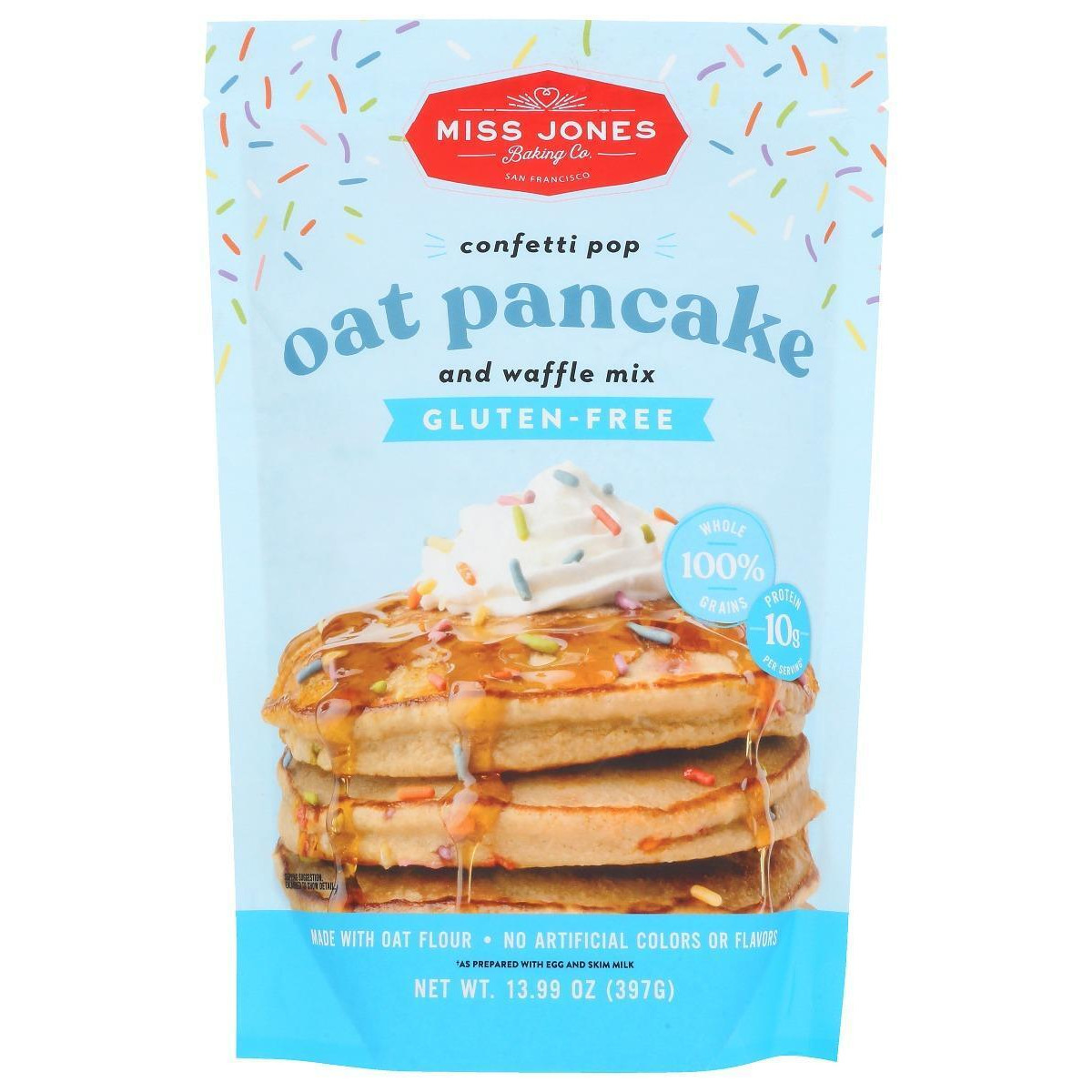 Miss Jones Baking KHRM02200594 13.99 oz Confetti Pop Oat Pancake Mix